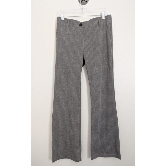Betabrand Bootcut Grey Herringbone Dress Pants - Picture 2 of 7
